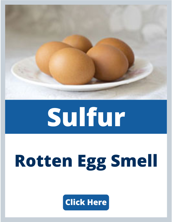 Sulfur rotten egg smell water